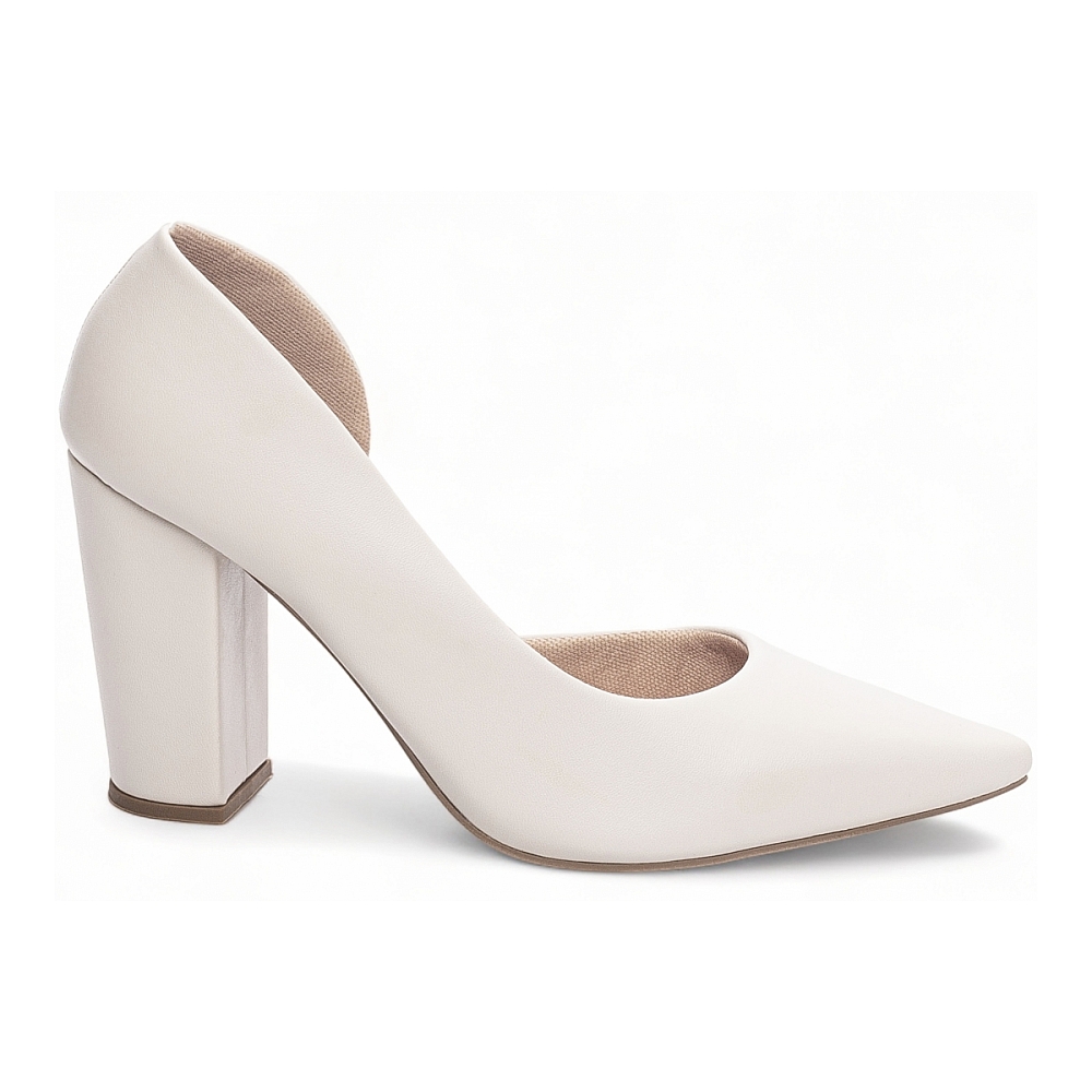 Sapato Scarpin Aberto do Lado