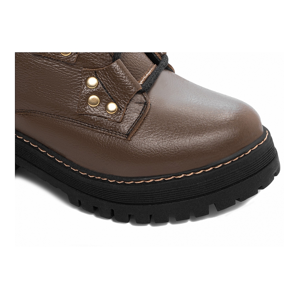 Bota Coturno Sola Tratorada Couro - Imagem 7