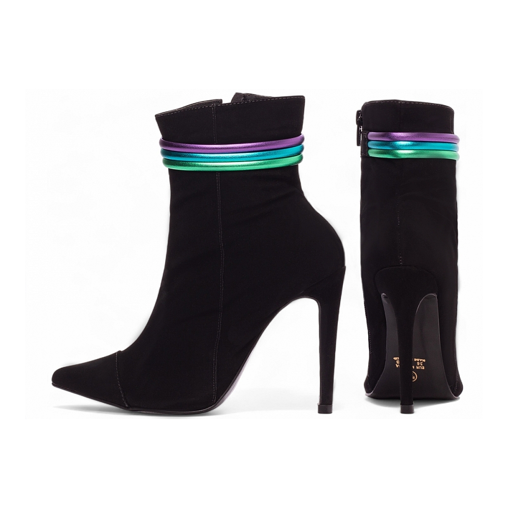 Bota Bico Fino Salto 12 Cano Médio