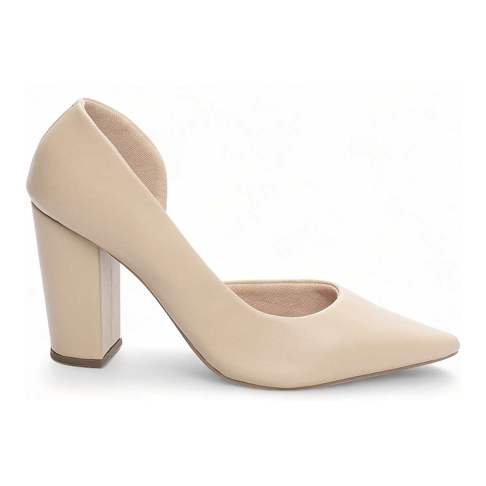 Sapato Scarpin Aberto do Lado