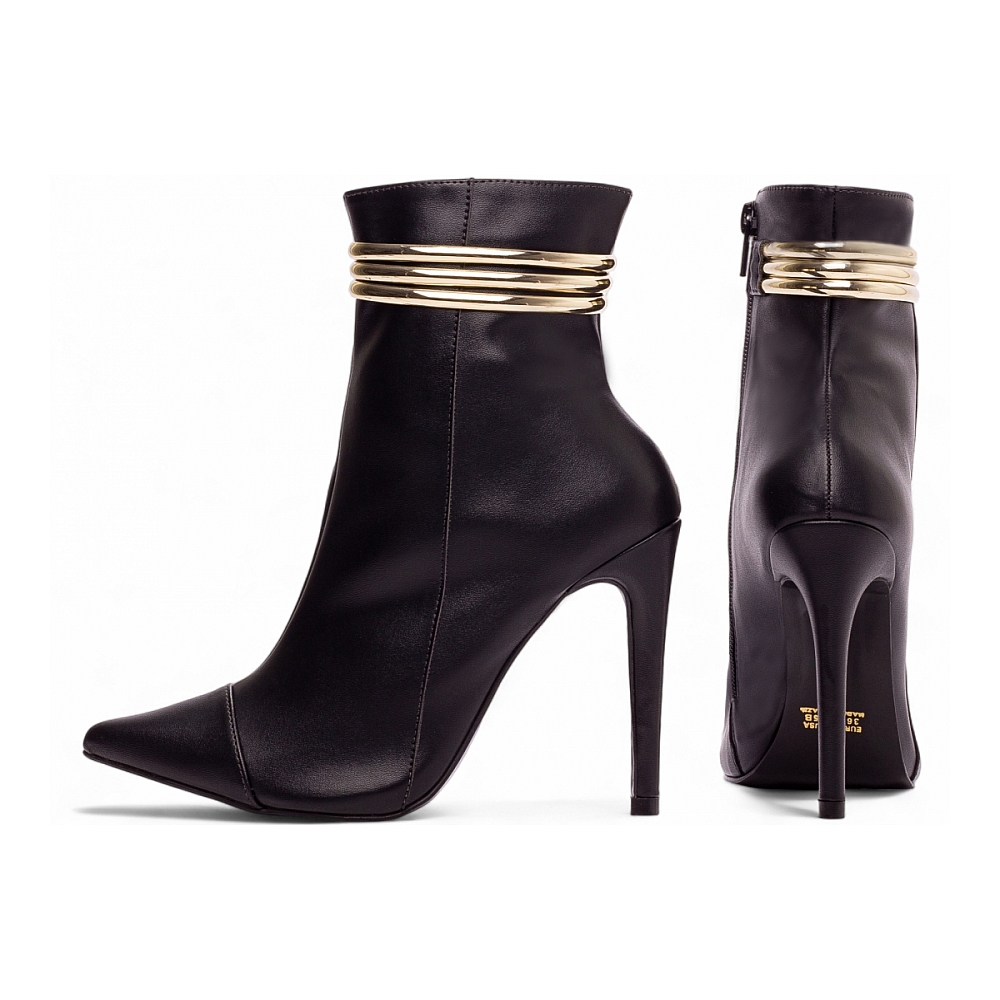 Bota Bico Fino Salto 12 Cano Médio