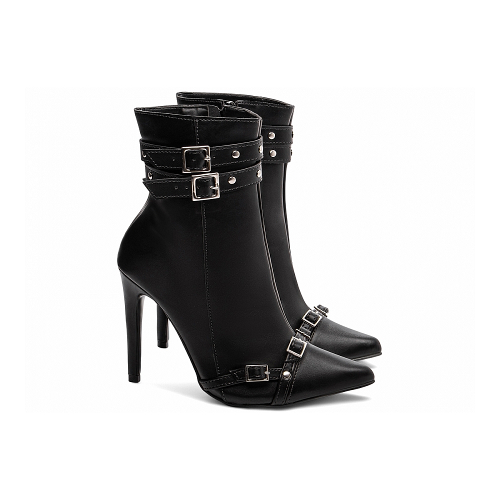 Bota Bico Fino Salto 12 Cano Médio - Imagem 5