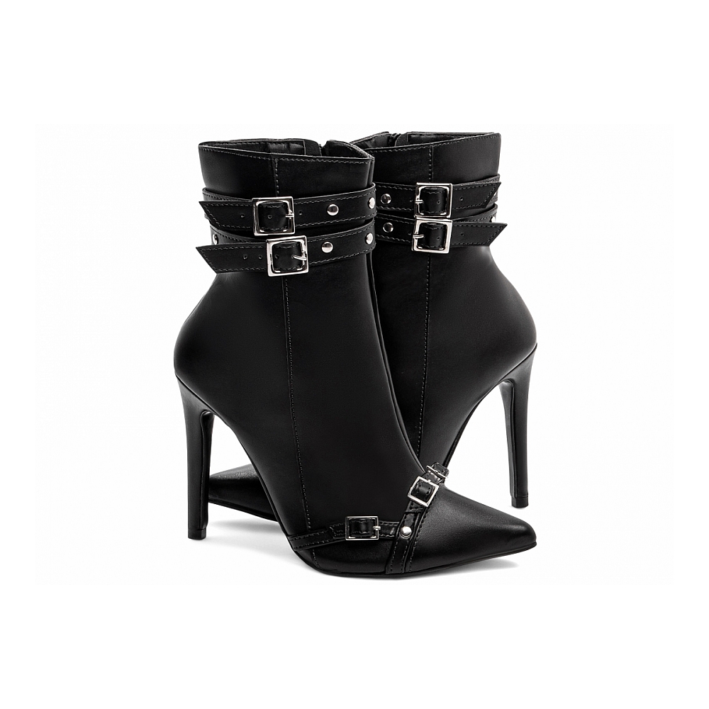 Bota Bico Fino Salto 12 Cano Médio - Imagem 3