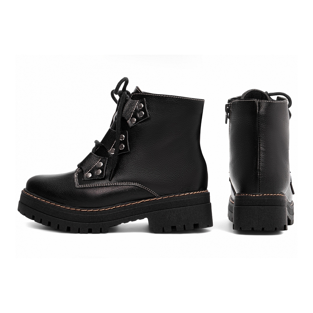 Bota Coturno Sola Tratorada Couro