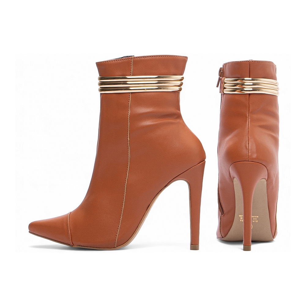 Bota Bico Fino Salto 12 Cano Médio