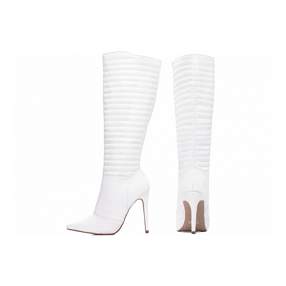 Bota Bico Fino Salto 12 Cano Alto