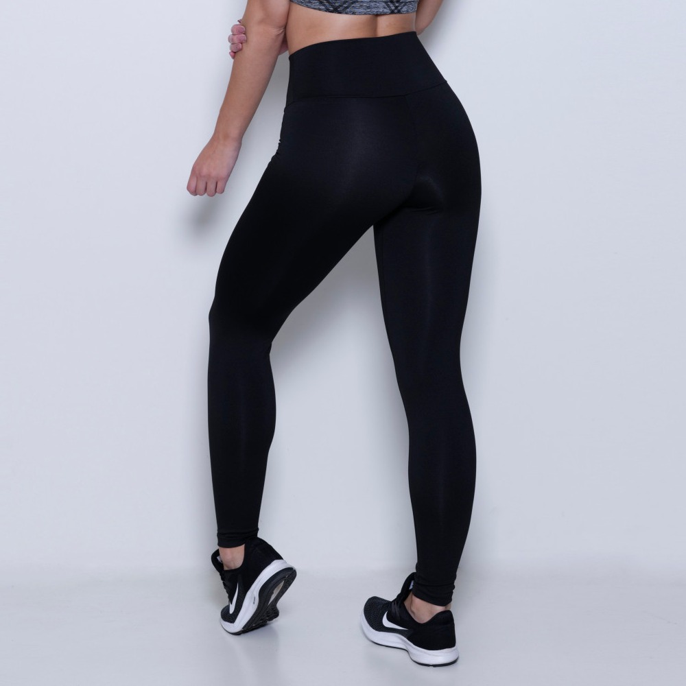Calça Legging Lisa Flanelada Térmica - Imagem 3