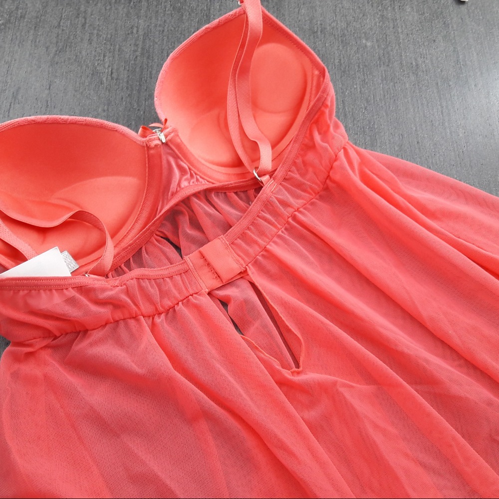 Camisola Tule com Bojo e Calcinha Renda - Imagem 6