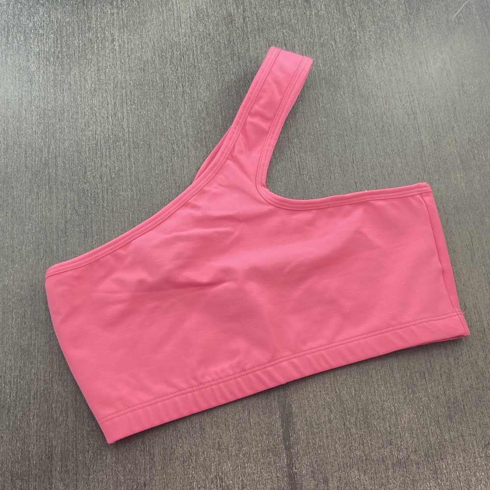 Top Fitness Assimétrico Rosa Neon em Poliamida MTX MODA - Alta Elasticidade e Conforto - Imagem 5