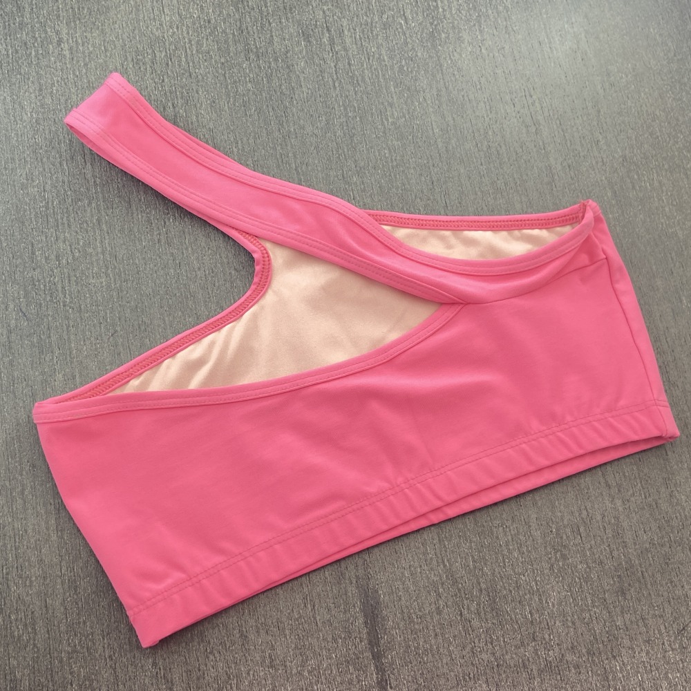 Top Fitness Assimétrico Rosa Neon em Poliamida MTX MODA - Alta Elasticidade e Conforto - Imagem 6