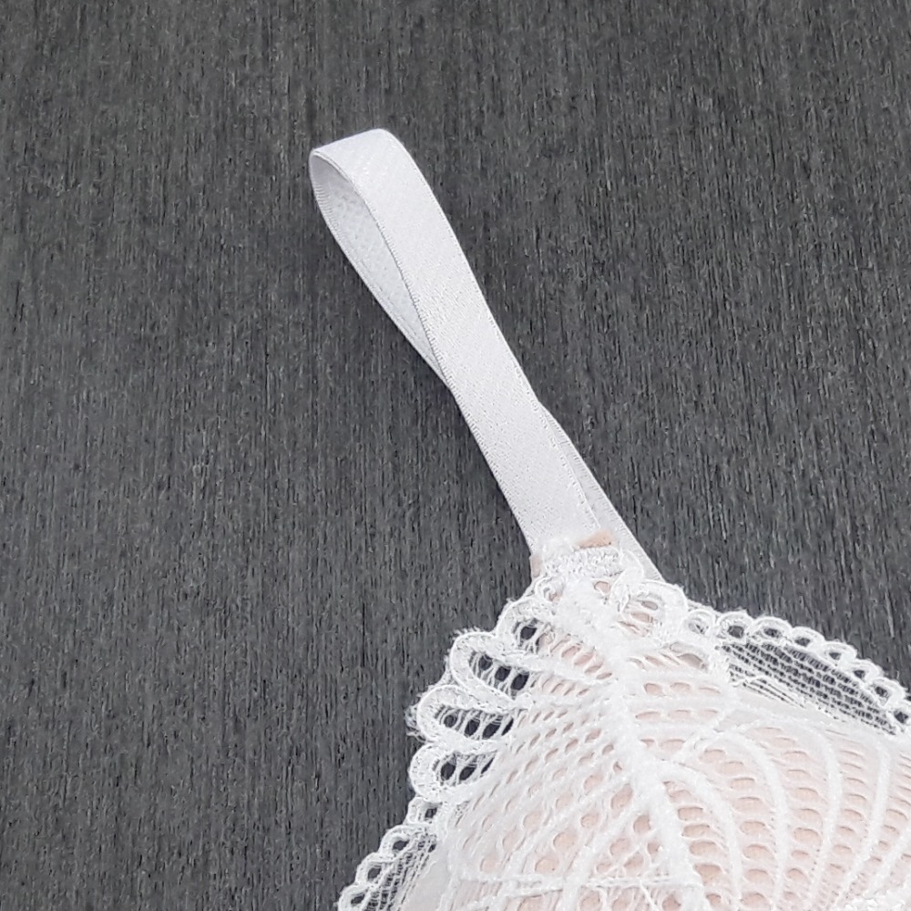 Sutiã Cropped com Bojo em Renda e Tule - Imagem 9