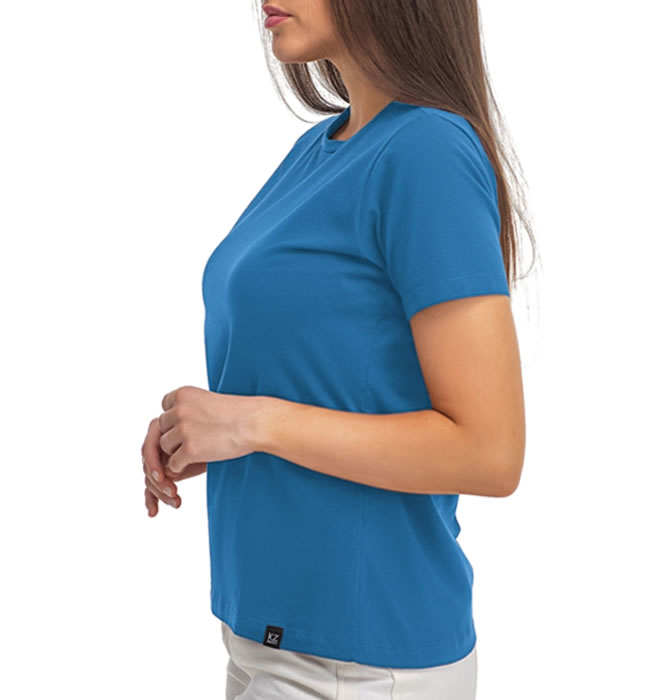 T-Shirt Básica Gola Redonda Azul Celeste - Imagem 3