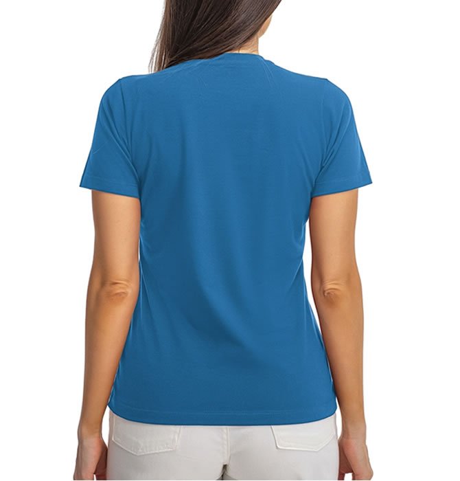 T-Shirt Básica Gola Redonda Azul Celeste - Imagem 2