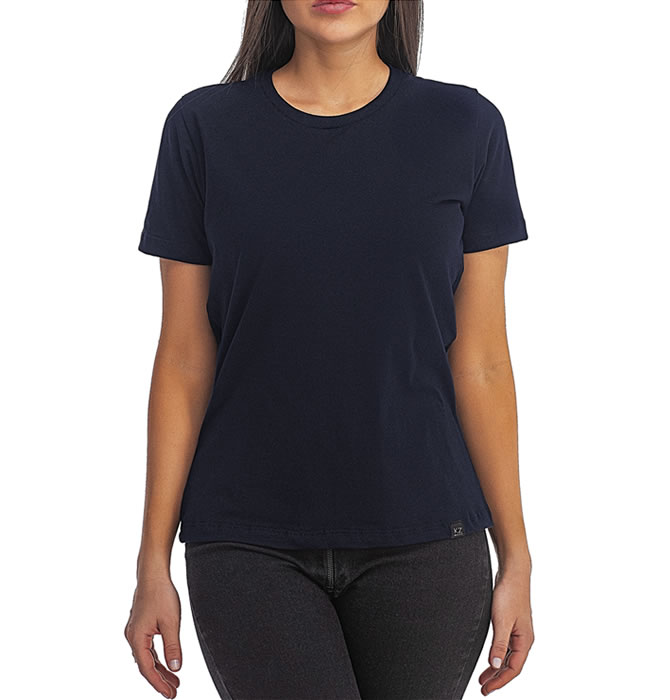 T-Shirt Básica Gola Redonda Azul Marinho