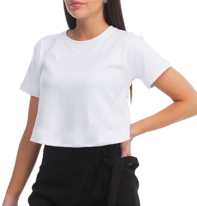 T-Shirt Cropped Branco