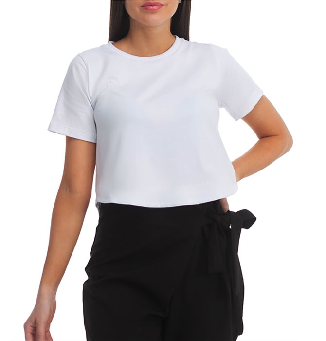 T-Shirt Cropped Branco - Imagem 4