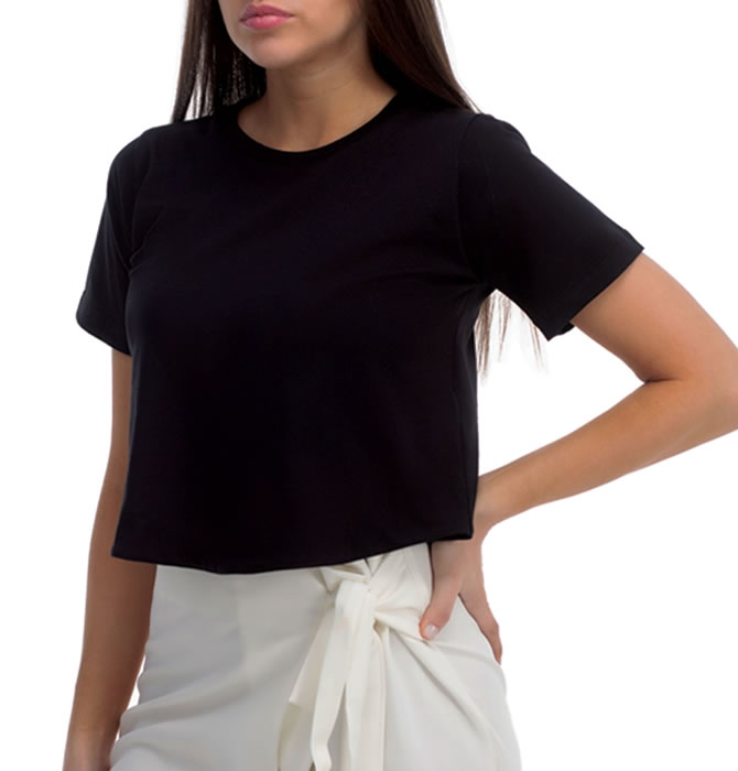 T-Shirt Cropped Preto - Imagem 3