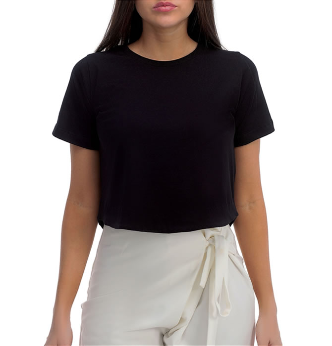 T-Shirt Cropped Preto